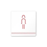 フジタ 室名札 白マットアクリル150角 病院向け Towelデザイン 女子トイレ2 AC-1515 HA-NT2-0106 1枚（直送品）