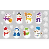アズワン ウインドウステッカー スノーマン 65-8115-18 1セット（直送品）