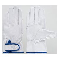富士グローブ 牛本皮レインジャー型アテ付手袋 白 LL 5827 1ケース(10双) 64-8296-97（直送品）