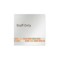 フジタ 室名札 アルミ板150角 病院向け brickデザイン Staff only AL-1515 HB-KM1-0110 1枚（直送品）