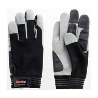 富士グローブ 人工皮革手袋 シンクログリップ ブラック M 7715 1ケース(10双) 64-8298-55（直送品）