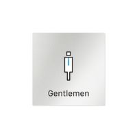 フジタ 室名札 アルミ板150角 会社向け Vivid 男子トイレ AL-1515 OB-IM3-0104 1枚 64-7728-74（直送品）