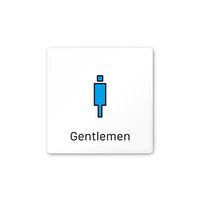 フジタ 室名札 白マットアクリル150角 会社向け Vivid 男子トイレ AC-1515 OA-IM3-0103 1枚（直送品）