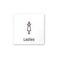 フジタ 室名札 白マットアクリル150角 会社向け Vivid 女子トイレ AC-1515 OA-IM3-0106 1枚（直送品）