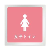 フジタ 室名札 アルミ板150角 病院向け 文字紺 女子トイレ2 AL-1515 HB-IM1-0106 1枚 64-8312-94（直送品）