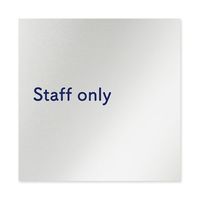 フジタ 室名札 アルミ板150角 病院向け 文字紺 Staff only AL-1515 HB-IM1-0110 1枚 64-8312-98（直送品）