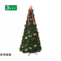 アズワン ポップアップクリスマスツリー レッド H200×W90cm 65-8115-77 1セット（直送品）