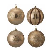 アズワン プラスチックオーナメントボール 大ゴールド 10cm 12個セット 65-8116-02 1セット（直送品）