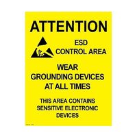 DESCO JAPAN ポスター 注意区域 432mm×559mm 5枚 06742 1セット(5枚) 64-2945-06（直送品）