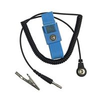 DESCO JAPAN リストストラップ 布製 青 1.8mコード ECWS61M-1 1セット 64-3974-93（直送品）