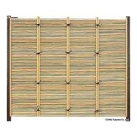 タカショー エバーみす垣4型セット 60ブロンズ角柱 基本1500 (片面) 京銘虎竹 19352303 1式（直送品）