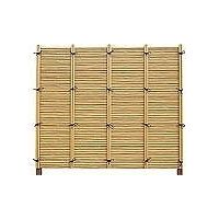 タカショー エバーみす垣4型セット 60ブロンズ角柱 追加1500 (両面) 真竹 21223101 1式（直送品）