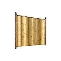 タカショー エバー9型セット(エバー丸竹セット) 60角黒焼角柱 基本1800 (両面) 枯竹 22872001 1組（直送品）