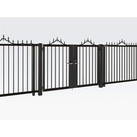 四国化成建材 EAM2型 W1000X2 H1800 縦格子 両開き 打掛錠 EAM2-UO1018WBK 1個（直送品）