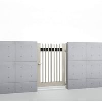 四国化成建材 BSAS型 W1000X2 H1600 アルミ 縦格子 両開き レバーハンドル錠仕様 BSASR-1016WSC 1個（直送品）