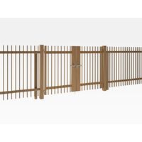 四国化成建材 EAM3型 W1000X2 H2000 縦格子 両開き シリンダー錠 EAM3-SO1020WBZ 1個（直送品）