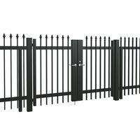 四国化成建材 TAM4型剣先タイプ W1000X2 H1500 縦格子 両開き シリンダー錠 TAM4T-SO1015WBK 1個（直送品）