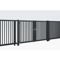 四国化成建材 GTM4型 W1000X2 H1500 縦格子 両開き シリンダー錠 GTM4-SO1015WBK 1個（直送品）