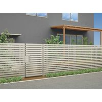 アレグリアTL袖門扉4型 W1000 H1800 アルミ 横格子 片開き 電気錠P仕様(パナソニック製対応) AGS4PR-O1018SSC（直送品）