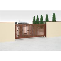 四国化成建材 アレグリア引戸1型電動式 W3000 H1200 縦格子 片引き アルミ 電動式 AGG1EL-3012SMB 1個（直送品）