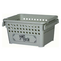 平和工業スタッキングバスケット浅型 ベージュ49075562444201セット（2個）