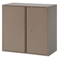 PREDONA（プレドナ）スチールシェルフ  両開き 上置き用 2段 幅800×奥行400×高さ780mm モカブラウン 1台