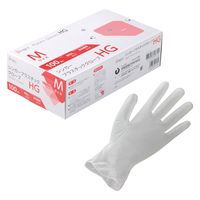 【使いきり手袋】 宇都宮製作 シンガープラスチック手袋HG Mサイズ PVC0457PFTBM 1箱（100枚入）