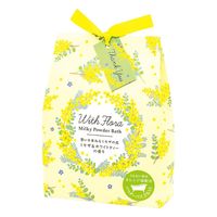 【ギフト】 ウィズフローラ 入浴剤 ミルキーパウダーバス ミモザ＆ホワイトティー 個包装 1個（3包入）チャーリー