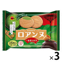 ロアンヌ 一番摘み抹茶 3袋 ブルボン 洋菓子 クッキー 大袋 大容量 個包装