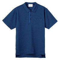 トンボ キラク ニットシャツ ネイビーモク×ブルー 4L CR218-79-4L 1枚（取寄品）