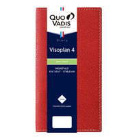 ２０２４年度４月始まりダイアリー クオバディス ビソプラン４　クラブ 見開き１ヶ月ブロック レッド 1冊（直送品）