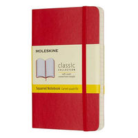 モレスキン クラシック ノートブック ソフト （方眼） ポケット スカーレットレッド QP612F2 1冊（直送品）
