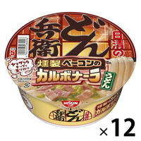 日清食品 日清のどん兵衛 燻製ベーコンのカルボナーラうどん 1セット（12個）