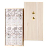 日本香堂 新・淡墨の桜　桐箱６入 4902125371026 1個×1点セット（直送品）