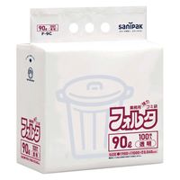 日本サニパック Ｆ９Ｃ　環優包装フォルタ　９０Ｌ　透明 4902393206938 100枚×3点セット（直送品）