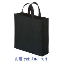 アスクル　不織布手提げ袋　ブルー　小　幅320mm×高さ330ｍｍ×マチ幅110ｍｍ　1袋（10枚入）  オリジナル（わけあり品）