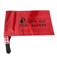 セーフラン安全用品 コントロールパネル用ロックアウト袋　LOCK OFF FOR SAFETY　赤　J2628 1個（直送品）