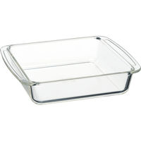AGCテクノグラス ケーキ焼き皿（角型：18×18cm） BC221 1ケース(1ケース12個入×1)（取寄品）