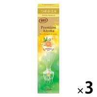 お部屋の消臭力 Premium Aroma Stick（プレミアムアロマスティック） スイートオレンジ＆ベルガモット 詰替 1セット（3個） エステー