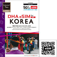 DHA Corporation 【eSIM端末専用】DHA eSIM for KOREA 韓国用 7日毎日2GB DHA-SIM-203 1枚（直送品）