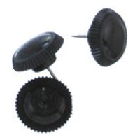 ベロス カラー画鋲 黒 D-128(BK) 1個(20本)