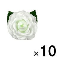 渡辺徽章 ミニローズ 白 1パック（10個）胸花 徽章 コサージュ