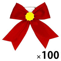 渡辺徽章 徽章リボン アケボノ 赤 1セット（100個：10個入×10）