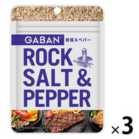 GABAN岩塩＆ペパー袋入り 20g 3個 ハウス食品 塩コショー ファスナー付き ギャバン