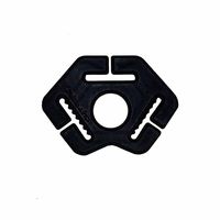 オージーケーカブト リアロック1 ブラック 20654982 1セット(8個)（直送品）