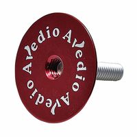 AVEDIO 軽量アルミトップキャップ 一体型 ロゴ入 レッド 30470631 1セット(3個)（直送品）