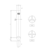 旭製作所 セミ・ミクロ 簡易充填塔 100mm Φ20mm 3510-20-100-3M 1個 65-1838-62（直送品）