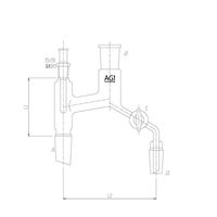 旭製作所 セミ・ミクロ 簡易分留器 ガラスコック 15/20 3530-1M 1個 65-1838-81（直送品）