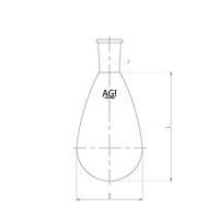 旭製作所 セミ・ミクロ ナスフラスコ 25mL 3200-025-1M 1個 65-1837-46（直送品）