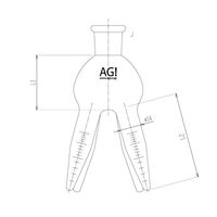 旭製作所 セミ・ミクロ 四ツ又受器 3mL×4 2760-3-1M 1個 65-1837-52（直送品）